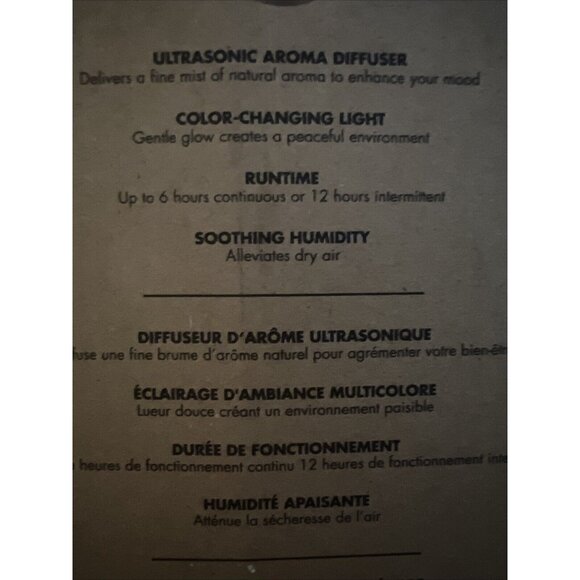 NEW Ellia Aroma Diffuser  by HoMedics ~ Color Changing Lights - Picture 2 of 2